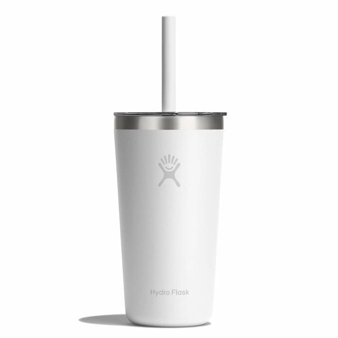 20 oz All Around™ Tumbler with Clear Straw Lid - White L4