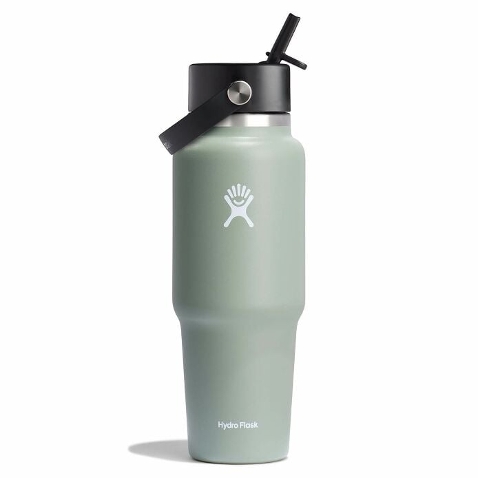 32 oz Wide Mouth Travel Bottle with Flex Straw Cap - Agave I5